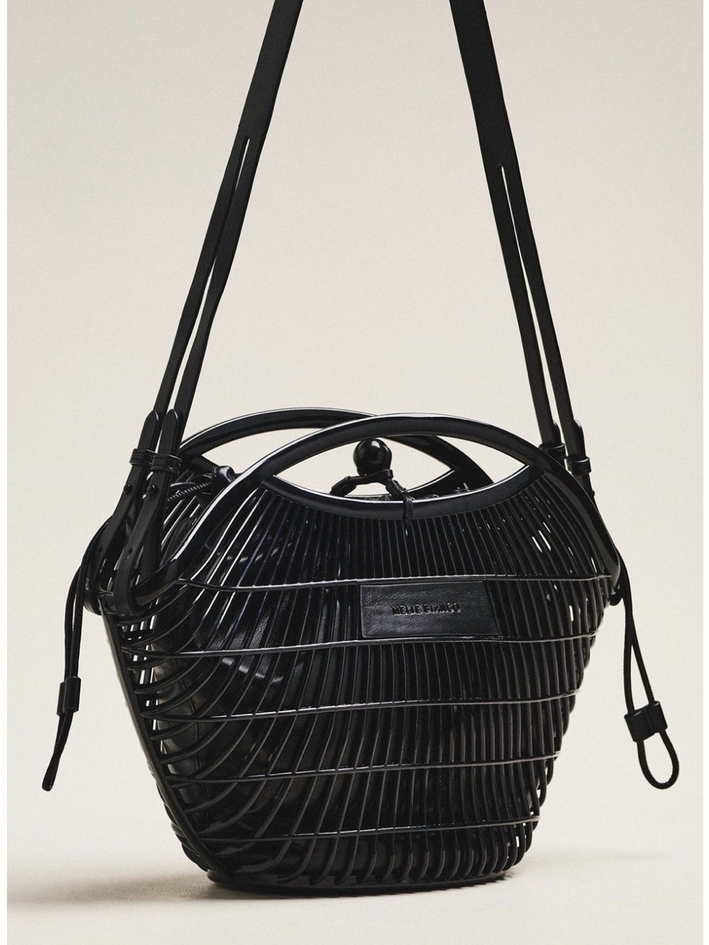 Anthropologie Melie Bianco Black Jelly Tote-NWT